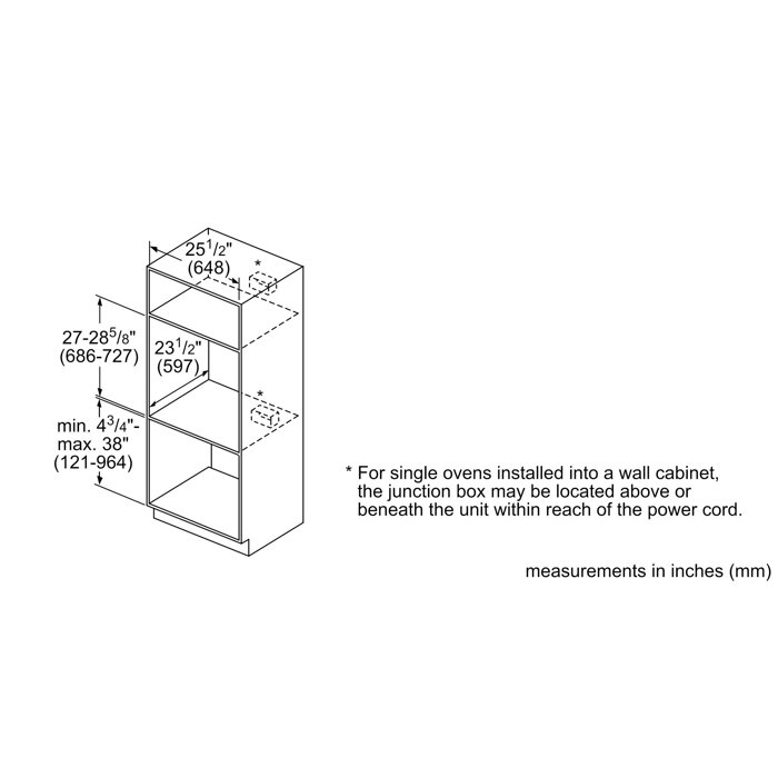 Bosch 800 Series 27" SelfCleaning Convection Electric Single Wall Oven with QuietClose Door